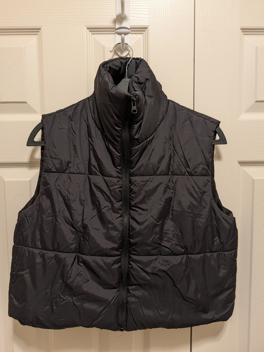 Classic Black Quilted Sleeveless Puffer Vest